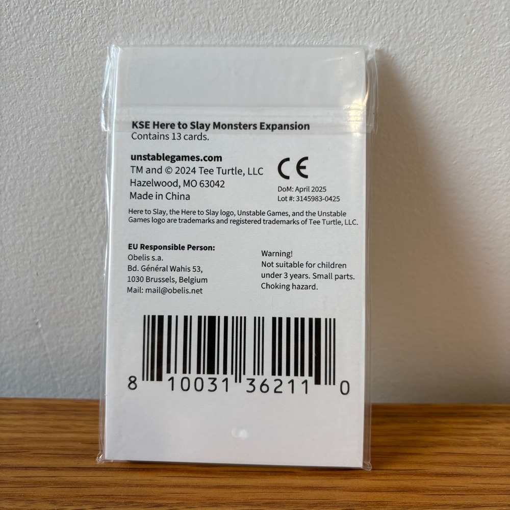 Unstable Games Here to Slay Monsters Expansion KSE Pack 13 Cards New Sealed‎ - Picture 2 of 2